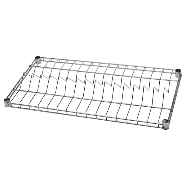 One 18"WX36"L 16 Reel Wire Shelf, Chrome